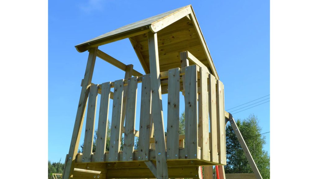 J10 Djecji toranj s toboganom pjescanikom klupom za piknik i dvostrukom ljuljackom3 1024x576