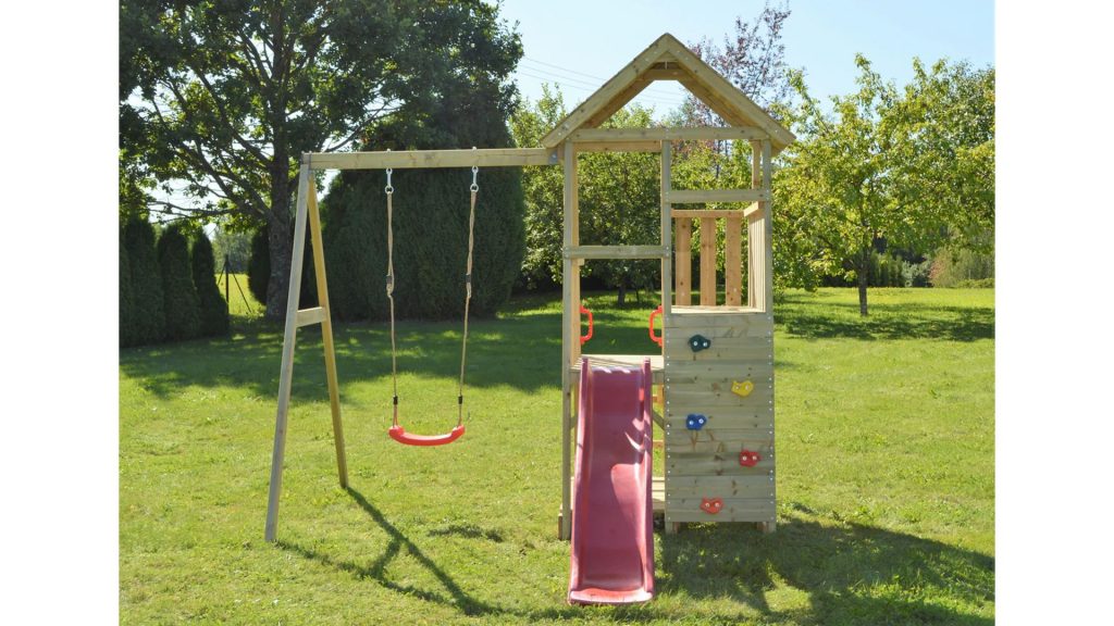 J8 Djecji toranj s toboganom pjescanikom klupom za piknik i jednom ljuljackom2 1 1024x576